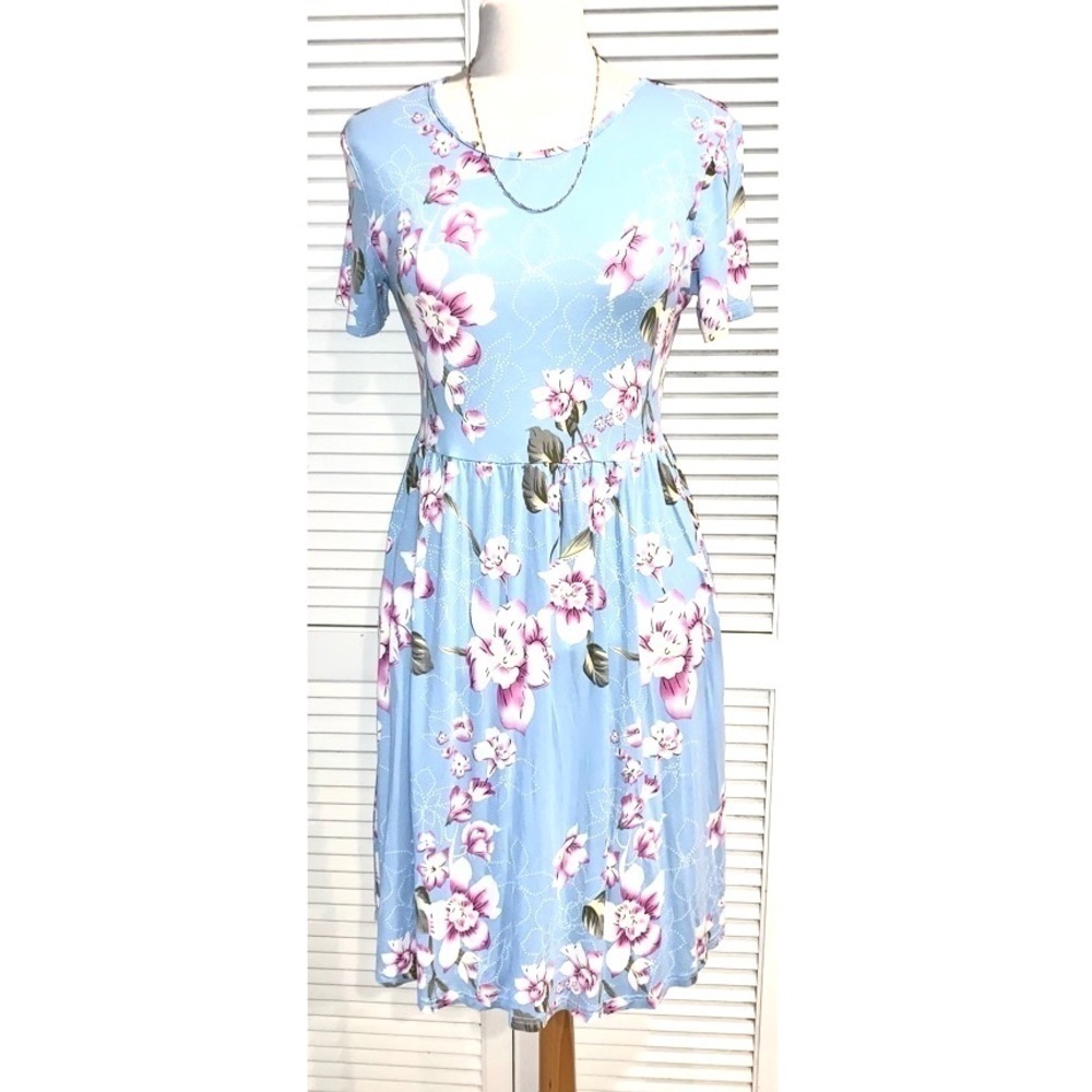 DB Moon Jersey dress MIDI length Blue with